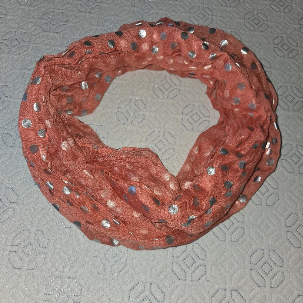 Polka Dot Infinity Scarf